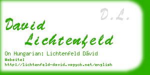 david lichtenfeld business card